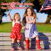 Zando Youth Soccer, Baseball Socks Girls Knee High Sport Socks American Flag 3-6 Years view 2
