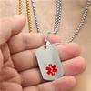 Medical Alert Necklaces and Bracelets Set for Men Women Medic ID Identification Stainless Steel Pendant Necklace & Silicone Cuff Bracelet Allergy Awareness Jewelry for Adult,2 Pack (Silvery-PACEMAKER) view 2