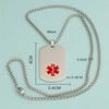 Medical Alert Necklaces and Bracelets Set for Men Women Medic ID Identification Stainless Steel Pendant Necklace & Silicone Cuff Bracelet Allergy Awareness Jewelry for Adult,2 Pack (Silvery-PACEMAKER) view 3