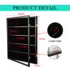 Baseball Card Display Case 35 Graded Sport Card Display Case Wall Mount with Clear View and UV Protection Acrylic Door for Baseball Football Basketball Hockey Trading Card Collection, Black view 2