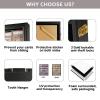 Baseball Card Display Case 35 Graded Sport Card Display Case Wall Mount with Clear View and UV Protection Acrylic Door for Baseball Football Basketball Hockey Trading Card Collection, Black view 4
