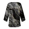 NineFit Basics Kimonos for Women Dressy Casual Three Quarter Sleeve Summer Cardigan Plus Size Floral Printed Lightweight Tops Womens Petite Large Sweaters Women's Sweater Cardigan3X-Large,2-Black view 4