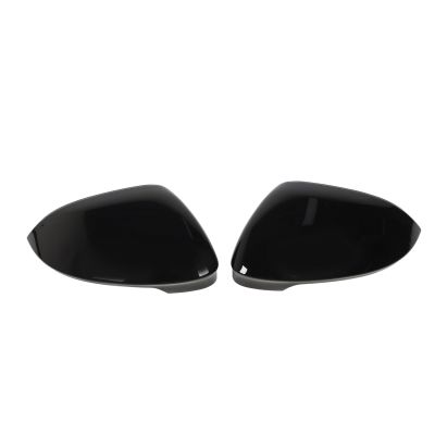 2PCS Rearview Mirror Cover Bright Black Smooth Texture Door Side Mirror Housing Fit For Mk8 2020 +