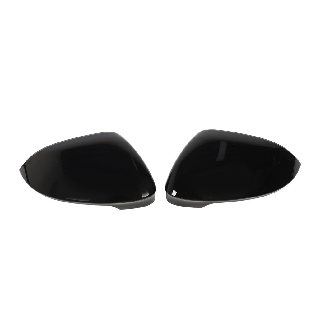 2PCS Rearview Mirror Cover Bright Black Smooth Texture Door Side Mirror Housing Fit For Mk8 2020 +