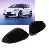 2PCS Rearview Mirror Cover Bright Black Smooth Texture Door Side Mirror Housing Fit For Mk8 2020 + view 2