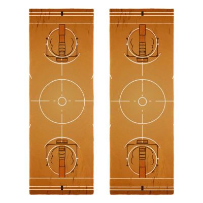 YTYVAGT Gym Towels,Hand Towels,Workout Towels for Gym Bag,Brown Basketball Field,2-Pc