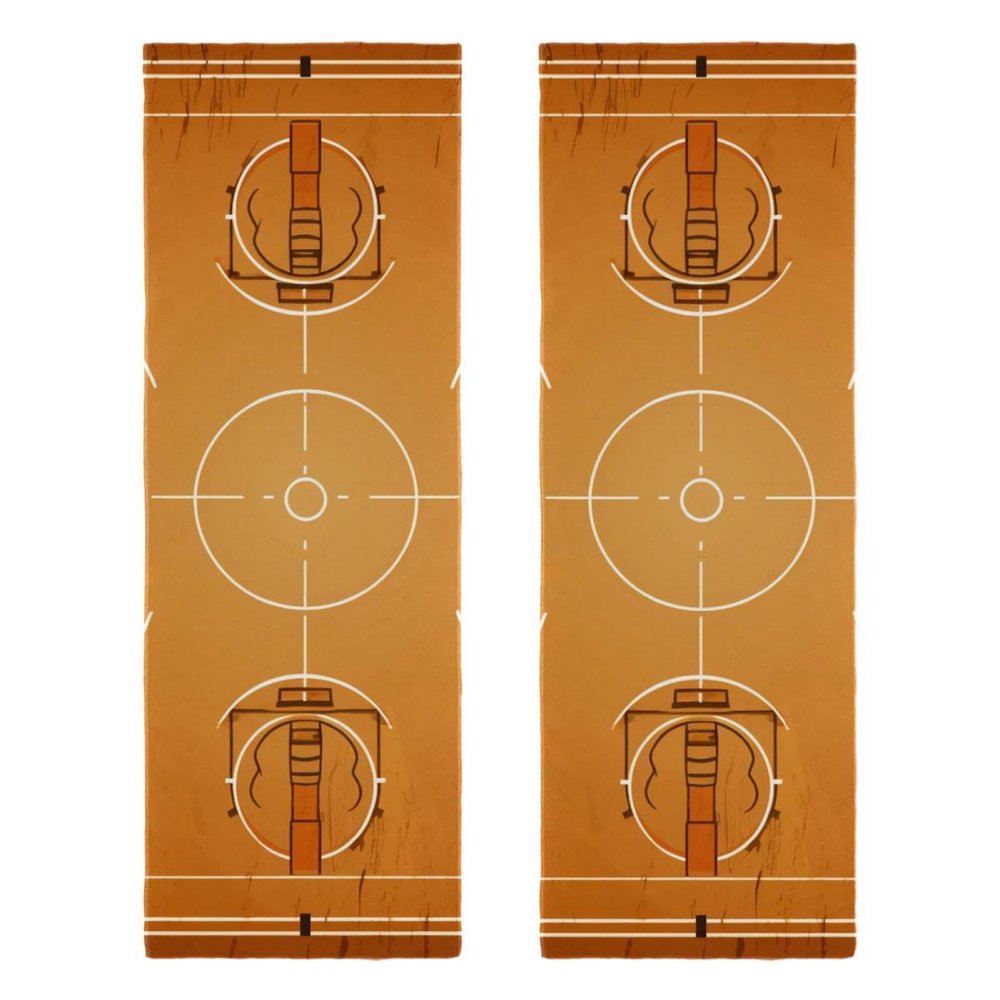 YTYVAGT Gym Towels,Hand Towels,Workout Towels for Gym Bag,Brown Basketball Field,2-Pc