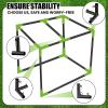 Blulu 10 Pieces 1'' Golf Frame Corner Kit DIY Canopy Fittings Kit with Threaded Eye Bolts for EMT Pipe 10" l x 10" W x 10" H Practice Golf Cage Net Indoor Outdoor Home, Black view 3