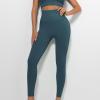 Woman Leggings Ladies Tall No Seam Buttery Soft Yoga Leggins Stretch High Rise Running Fitness Tummy Contro1 Pants Athletic Dark Gray view 3