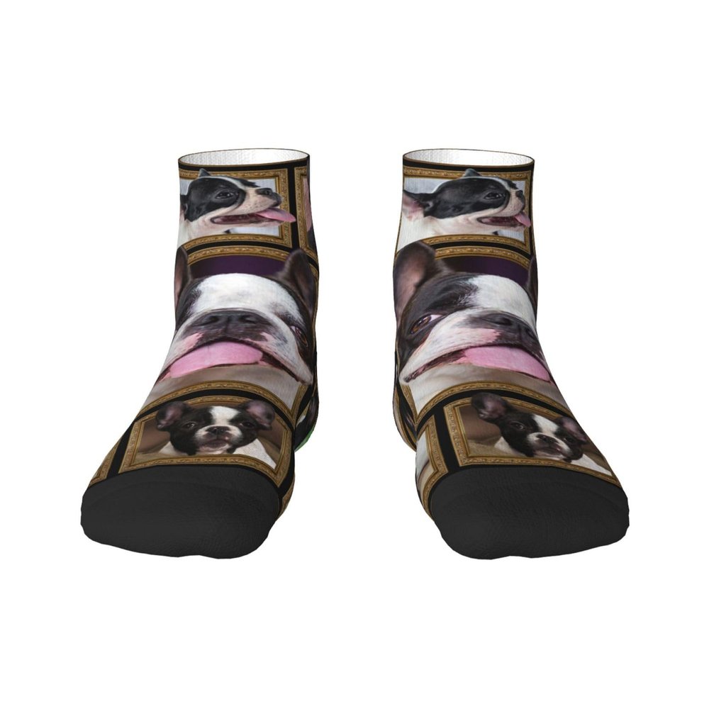 Xsovgoi French Bulldog Low Cut Ankle Socks 11 No-Show Socks Moisture-Wicking Socks For Men Women