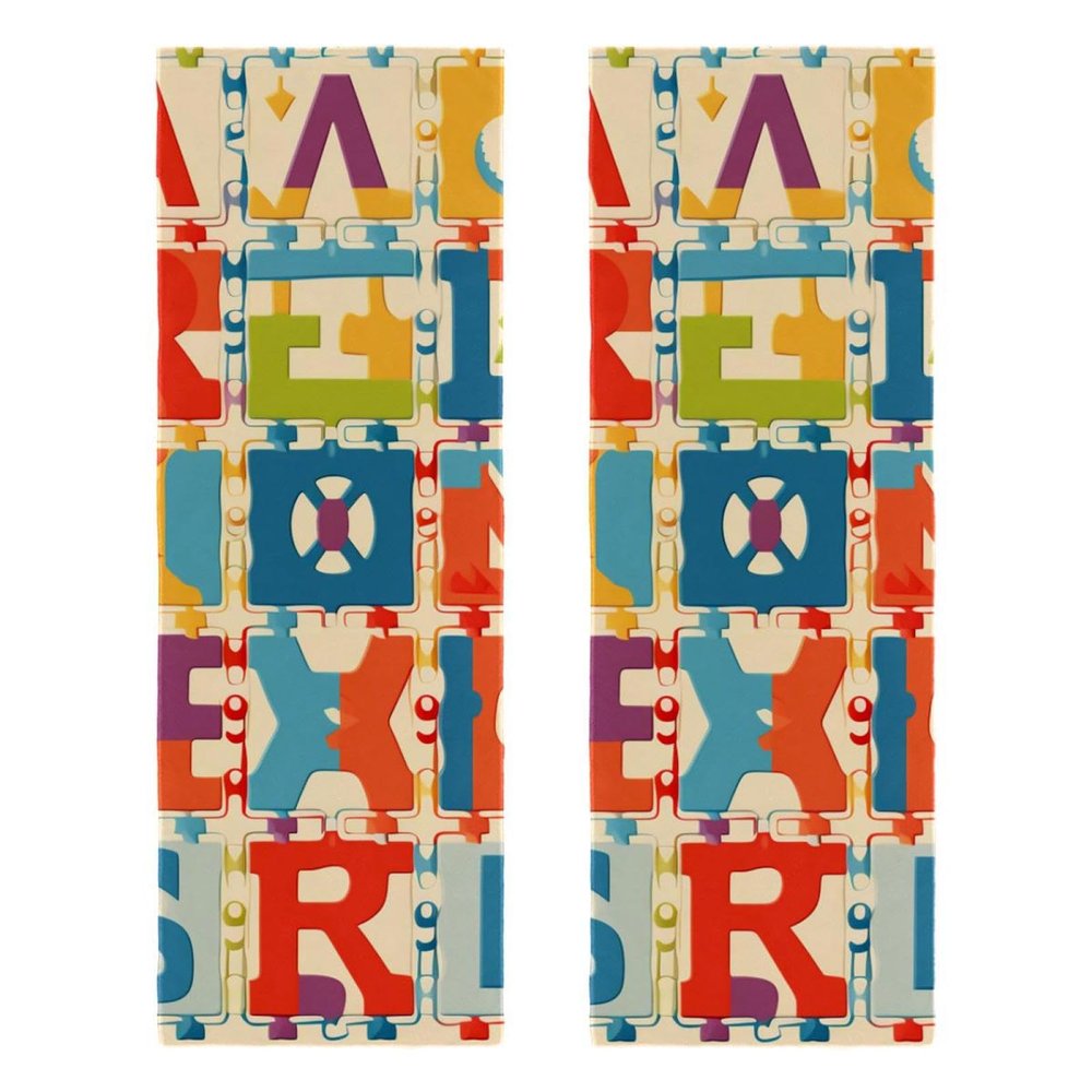 YTYVAGT Bathroom Hand Towels,Workout Towels for Gym Sweat,Yoga Mat Towel,Alphabet Number Puzzle Pattern,2-Pc