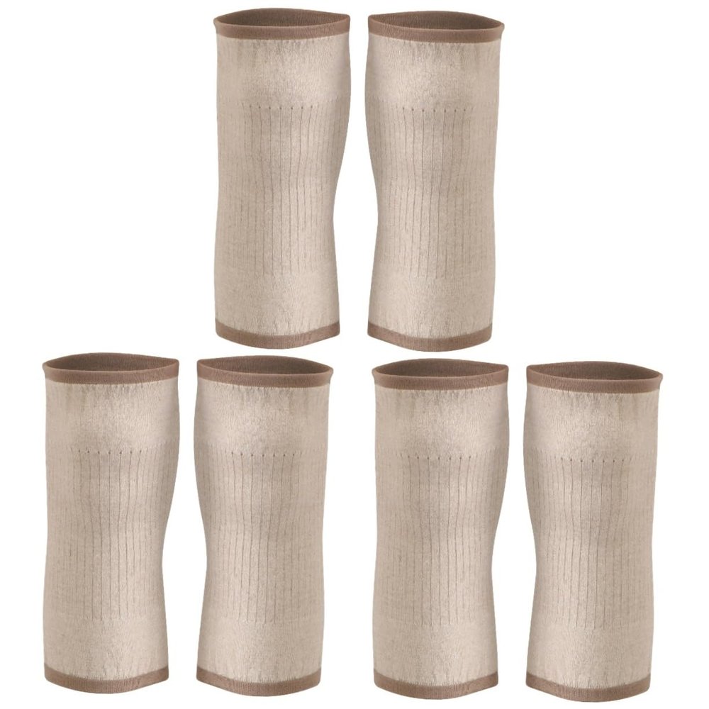 FOMIYES 3pcs Cashmere Knee Support Sleeve for Warmth Stability Protector for Running Hiking and Outdoor Activities Light Tan for Men Women