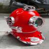NineFit Basics Antique Red Diving Helmet UK Navy Mark IV Morse Boston Deep Marine Divers Helmet, As shown in image view 2