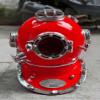 NineFit Basics Antique Red Diving Helmet UK Navy Mark IV Morse Boston Deep Marine Divers Helmet, As shown in image view 3