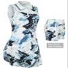 FREEYE Golf Dresses for Women Tennis Dress with Shorts Pickleball Outfits Workout Dresses Polo Dresses Blue Black Ripples XL view 4