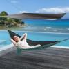 CNCEST Camping Hammock, Hammocks with Mosquito Net Tent and Rain Fly Tarp, 2 in 1 Hammock Tent with 7.5 * 6.8 ft Tarp for Backpacking and Travel - Blackish Green view 4