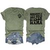 Soccer Mama T-Shirt, Women Somebody's Loud Mouth Soccer Mama Printed Shirt Short Sleeve Tops Casual Crewneck Shirt view 1