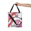 YUKILUKA Baseball Team Player Gym Candy Canvas Tote Bag for Women and Teen Girls, Reusable Bag for Lunch Grocery School Shopping and Beach view 2