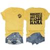 Soccer Mama T-Shirt, Women Somebody's Loud Mouth Soccer Mama Printed Shirt Short Sleeve Tops Casual Crewneck Shirt view 1