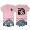 Soccer Mama T-Shirt, Women Somebody's Loud Mouth Soccer Mama Printed Shirt Short Sleeve Tops Casual Crewneck Shirt view 1