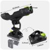 Fishing Rod Holders for Boat, Fishing Boat Rod Holder with Square Rail Mount Track Mount, 360 Degree Adjustable Pole Holders Fishing Rod Rack 1Pack view 3