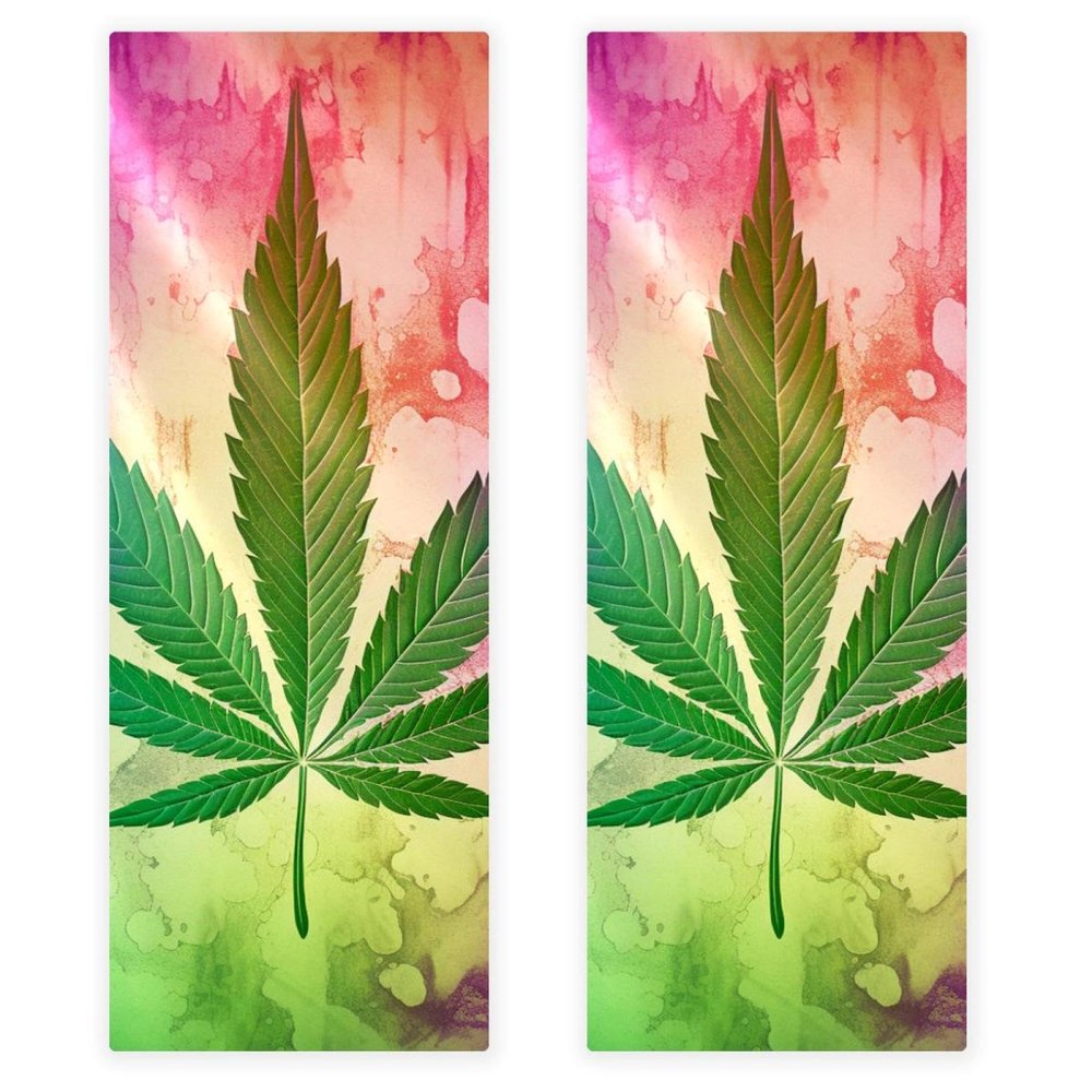 YTYVAGT Bathroom Hand Towels,Workout Towels for Gym Sweat,Yoga Mat Towel,Vintage Plant Purple Leaves,2-Pc