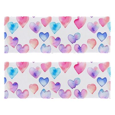 YTYVAGT Bathroom Hand Towels,Workout Towels for Gym Sweat,Yoga Mat Towel,Watercolor Love Hearts,2-Pc