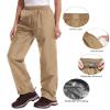 iCreek Women's Rain Pants Waterproof Hiking Pants Windproof Lightweight Over Pants Work Rain Outdoor for Golf, Fishing (Khaki, Medium/33 Inseam) view 3