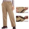 iCreek Women's Rain Pants Waterproof Hiking Pants Windproof Lightweight Over Pants Work Rain Outdoor for Golf, Fishing (Khaki, Medium/33 Inseam) view 4