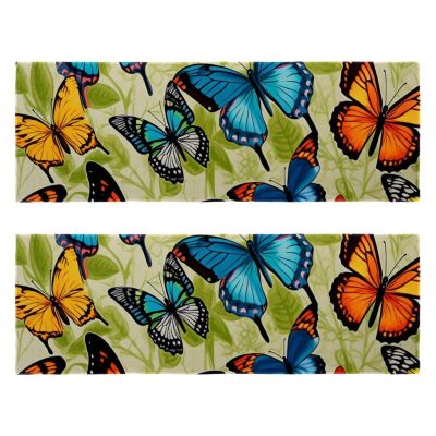 YTYVAGT Bathroom Hand Towels,Workout Towels for Gym Sweat,Yoga Mat Towel,Colored Butterflies,2-Pc