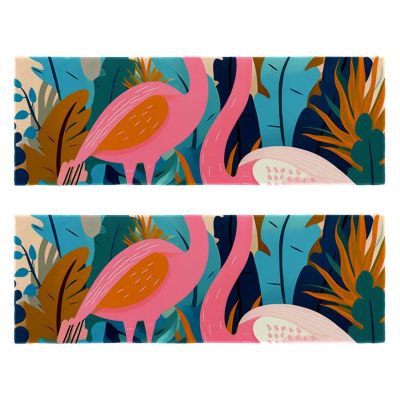 YTYVAGT Bathroom Hand Towels,Workout Towels for Gym Sweat,Yoga Mat Towel,Tropical Leaves Flamingo Flowers,2-Pc