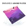 YTYVAGT Bathroom Hand Towels,Workout Towels for Gym Sweat,Yoga Mat Towel,Purple Palm Tree Sunset,2-Pc view 2