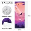 YTYVAGT Bathroom Hand Towels,Workout Towels for Gym Sweat,Yoga Mat Towel,Purple Palm Tree Sunset,2-Pc view 3