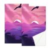 YTYVAGT Bathroom Hand Towels,Workout Towels for Gym Sweat,Yoga Mat Towel,Purple Palm Tree Sunset,2-Pc view 4
