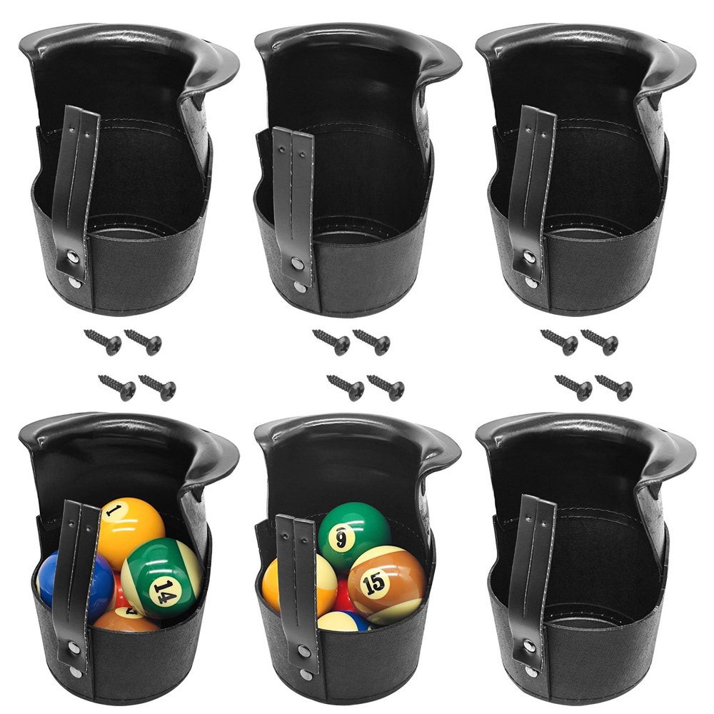 MoyanSuper Pool Table Pockets Replacement Leather Pockets for Billiard Table Set of 6 Drop Pockets