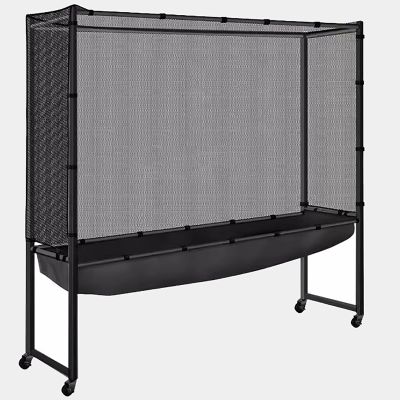 HDYZJQ Training Grounds Table Tennis Ball Catch Net Collector, Professional Table Tennis Ball Catch Net, Moveable Ping Pong Table Net, Ping Pong Catch Net for Any Table 72 to 82 Inch(Black2)