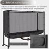 HDYZJQ Training Grounds Table Tennis Ball Catch Net Collector, Professional Table Tennis Ball Catch Net, Moveable Ping Pong Table Net, Ping Pong Catch Net for Any Table 72 to 82 Inch(Black2) view 4