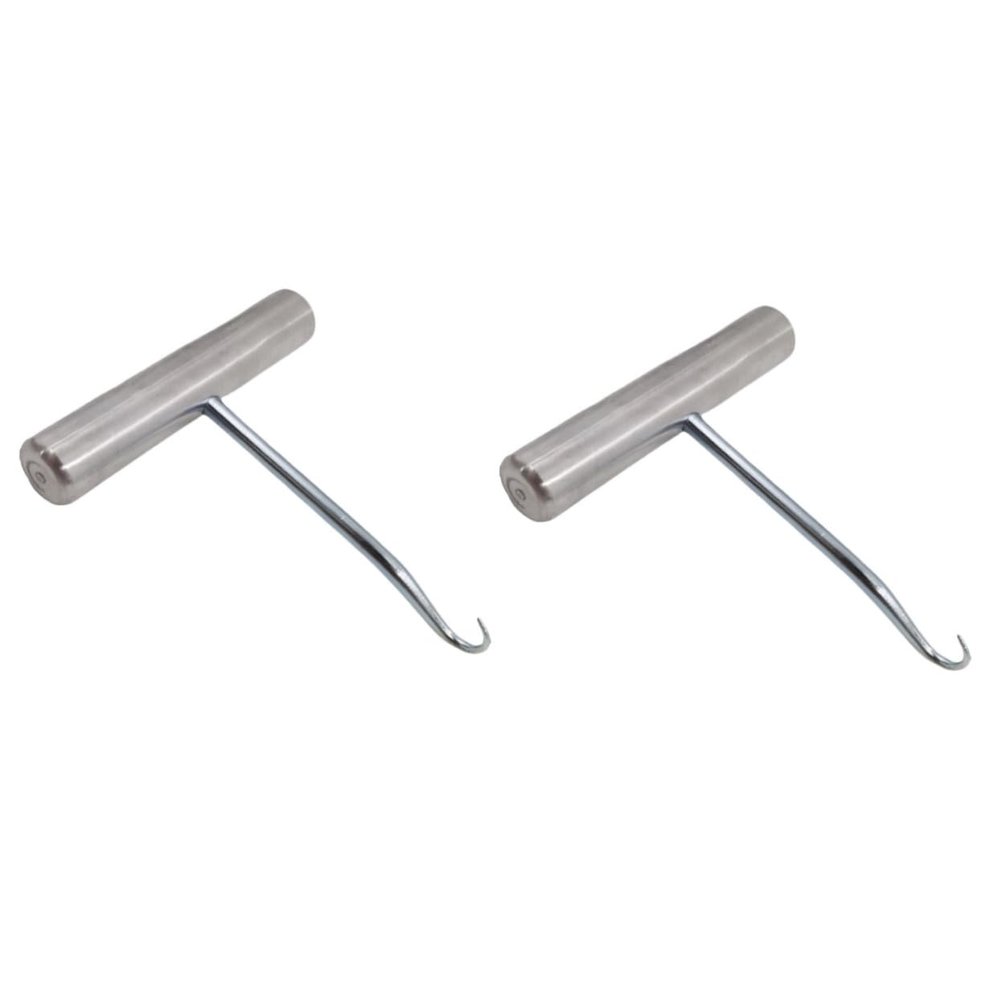 Tofficu 2pcs Tennis and Badminton Racket Stringing Puller Tool Portable Stringing Hook for Accurate Tension and Easy Essential Accessory