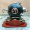 NineFit Basics Brass Black Finish US Navy Mark V Scuba Divers Diving Helmet W/Wooden Base Gift, As shown in image view 4