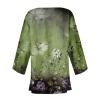 Generic Kimonos for Women Plus Size Three Quarter Sleeve Dressy Casual Cardigan Floral Printed Lightweight Summer Tops Burgundy Cardigan Sweater Light Green Cardigan Crop TopX-Large,3-Army Green view 3