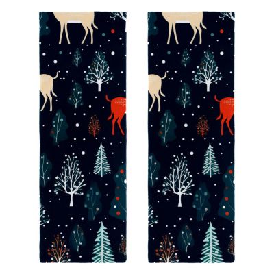 YTYVAGT Yoga Towel,Hand Towels,Microfiber Sweat Towel for Gym,Christmas Forest,2-Pc