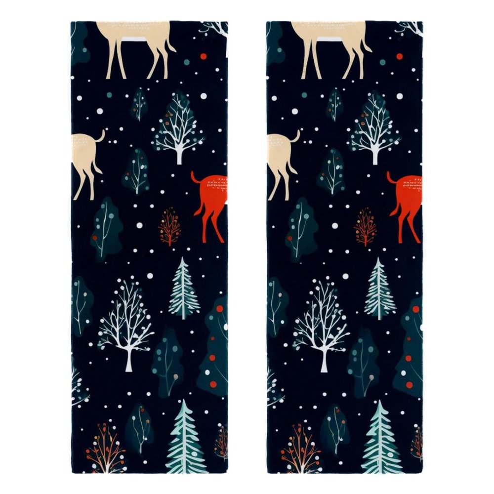YTYVAGT Yoga Towel,Hand Towels,Microfiber Sweat Towel for Gym,Christmas Forest,2-Pc