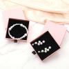 Molain 2Pack Jewelry Gift Boxes Cardboard Jewelry Box, 3.15x3.15x0.79 in Small Gift Boxes Jewelry Display Organizers for Bracelets Earrings Necklaces Jewelry Gift Storage(Pink) view 3