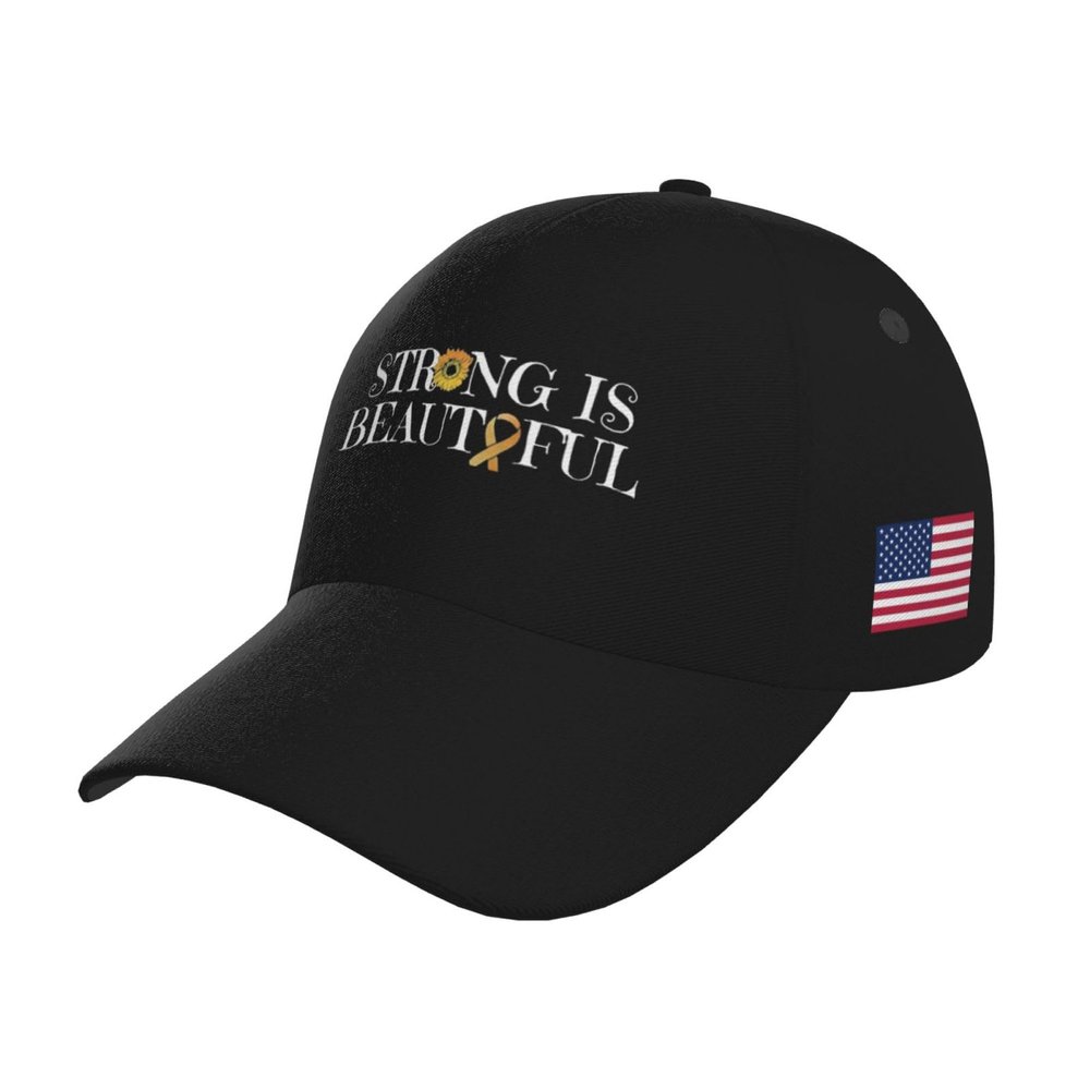 ADTEMP Pain Syndrome CRPS Awarenblack Outdoor Curved Brim Baseball Hat Sandwich Hat with Buckle Casual Mesh Hat