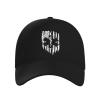 American Flag EMS Star of Life EMT Paramedic Medic Outdoor Curved Brim Baseball Hat Sandwich Hat with Buckle Casual Mesh Hat Black view 2