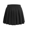 Bezioner Girls Tennis Skirt A-Line Pleated Skirt with Shorts Pocket Skort for Golf Athletic (Black,8-9 Years) view 1