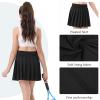 Bezioner Girls Tennis Skirt A-Line Pleated Skirt with Shorts Pocket Skort for Golf Athletic (Black,8-9 Years) view 3
