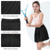 Bezioner Girls Tennis Skirt A-Line Pleated Skirt with Shorts Pocket Skort for Golf Athletic (Black,8-9 Years) view 4