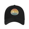 ADTEMP Retro Pole Vault Outdoor Curved Brim Baseball Hat Sandwich Hat with Buckle Casual Mesh Hat Black view 2