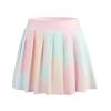 Bezioner Girls Tennis Skirt A-Line Pleated Skirt with Shorts Pocket Skort for Golf Athletic (Pink Gradient,8-9 Years) view 1